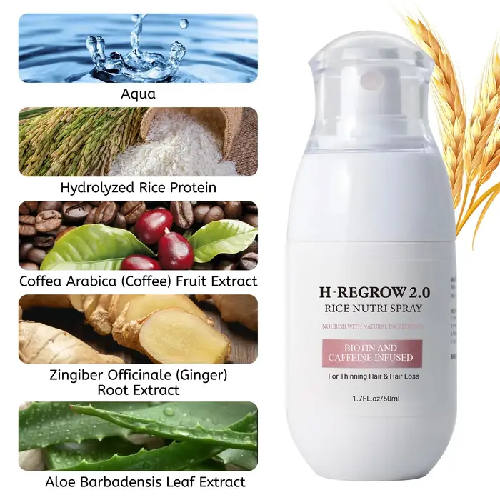 Spray pour cheveux, eau de riz