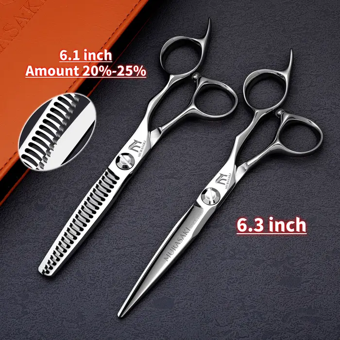 MURASAKI Ensemble de ciseaux de barbier CNC de qualité supérieure, accessoires de barbier en acier j