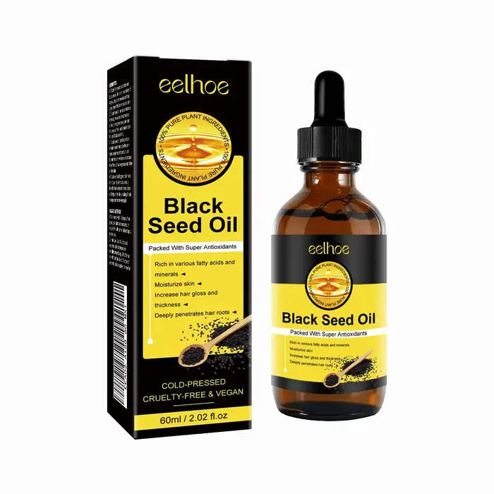  EELHOE huile de graines noires soin du cuir chevelu biologique naturel traitement de la calvitie pour produits de