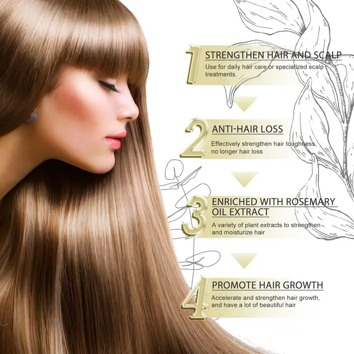 EELHOE huile essentielle de romarin réparation cheveux endommagés traitement lissant Anti calvitie
