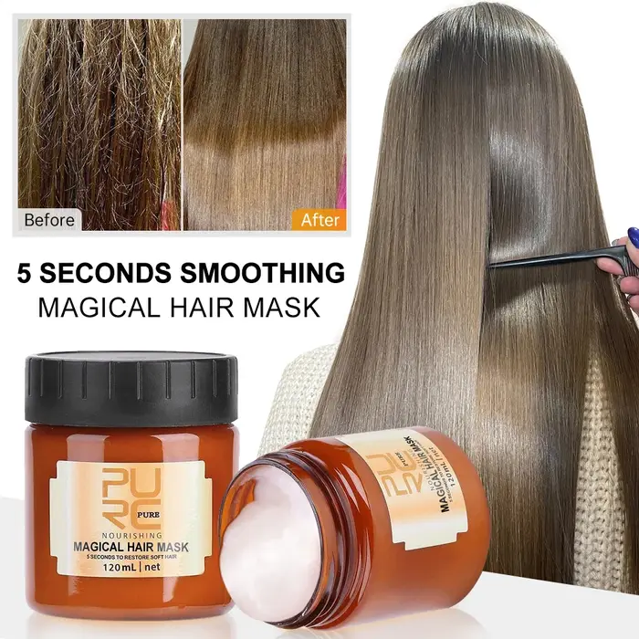 120/60ml masque capillaire magique huile d'argan crème de soin des cheveux réparation sec frisottis dommages kératine
