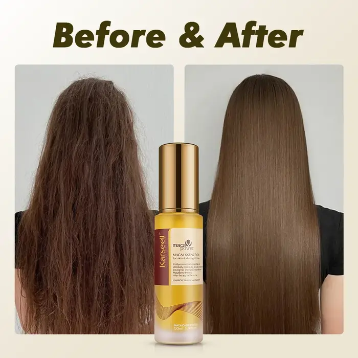 Karseell 50ml huile d'argan marocaine pour la guérison des cheveux pressé à froid