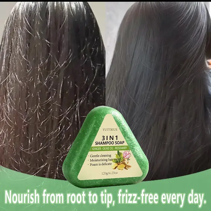 Savon Shampooing Solide 3-en-1 au Gingembre Yuitikue
