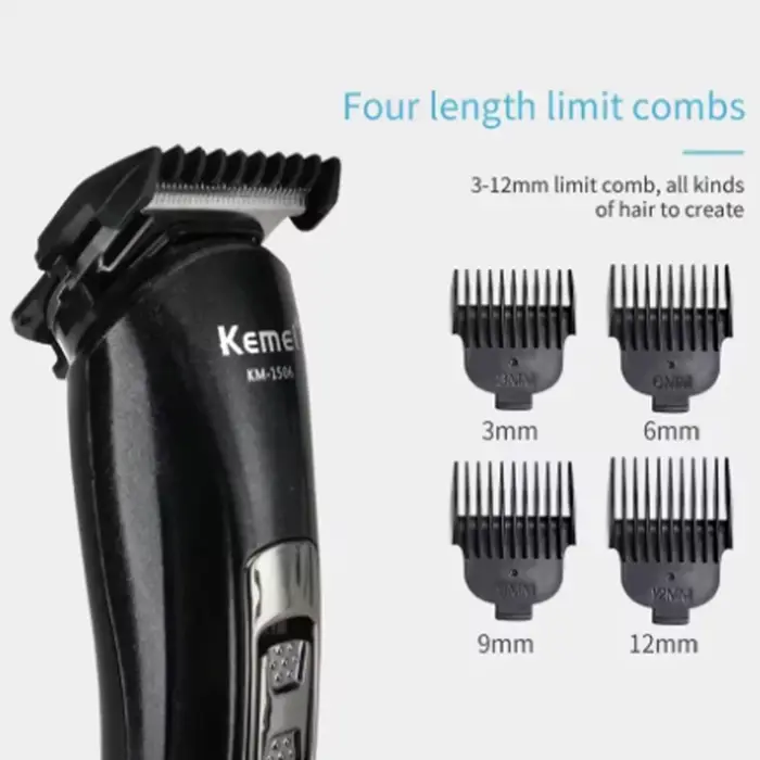 Kemei KM-1506 3 en 1 rasoir électrique coupe de cheveux charge tondeuse à cheveux électrique Recharg