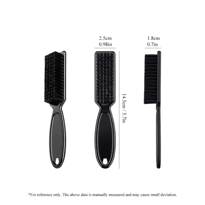 Ensemble de brosses de barbier, plumeau de cou, manche en plastique, brosse de nettoyage de cheveux