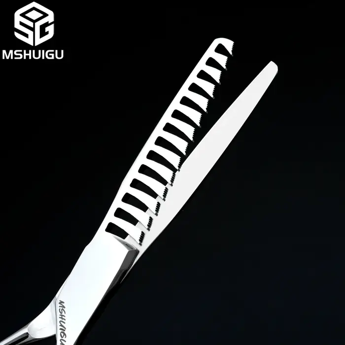 MSHUIGU Ciseaux de barbier professionnels VG10 de 6 pouces, ciseaux à effiler multi-usages avec desi