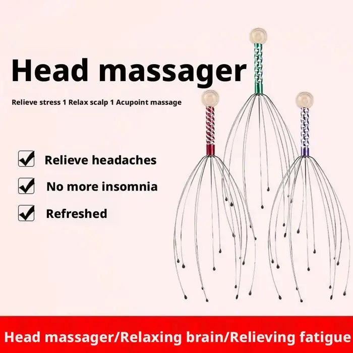 Masseur de cuir chevelu en silicone Octopus