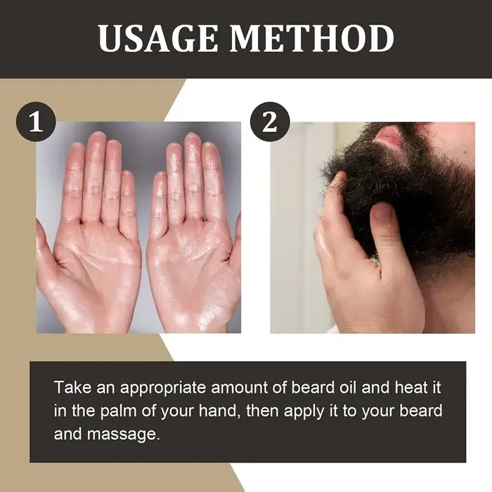 Huile de soin naturelle nourrissante pour la barbe pour homme