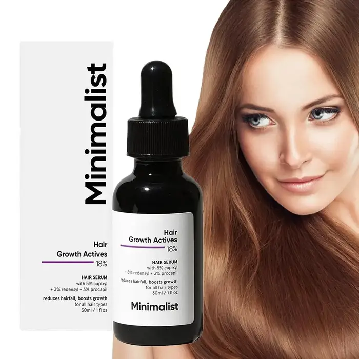 Sérum de croissance minimaliste pour cheveux épais
