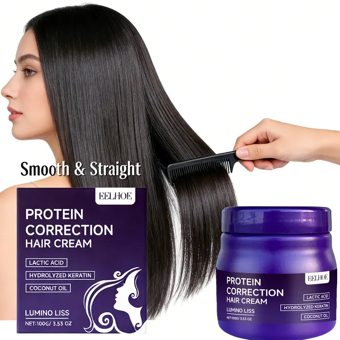 Crème Capillaire Correctrice Protéinée Nourrissante Lissante Effet Lissant Longue Durée Anti-Frisott
