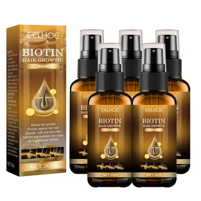 Sérum magique à la biotine pour cheveux, 1/3/5 boîtes, renforce lissante, nourrissant en profondeur, produit pour cheveux crépus, Spray de réparation endommagé, huile pour cheveux