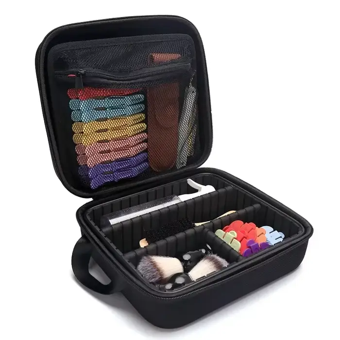 1 pièces Portable Salon de coiffure outils sac de rangement ciseaux Clips peigne étui étanche