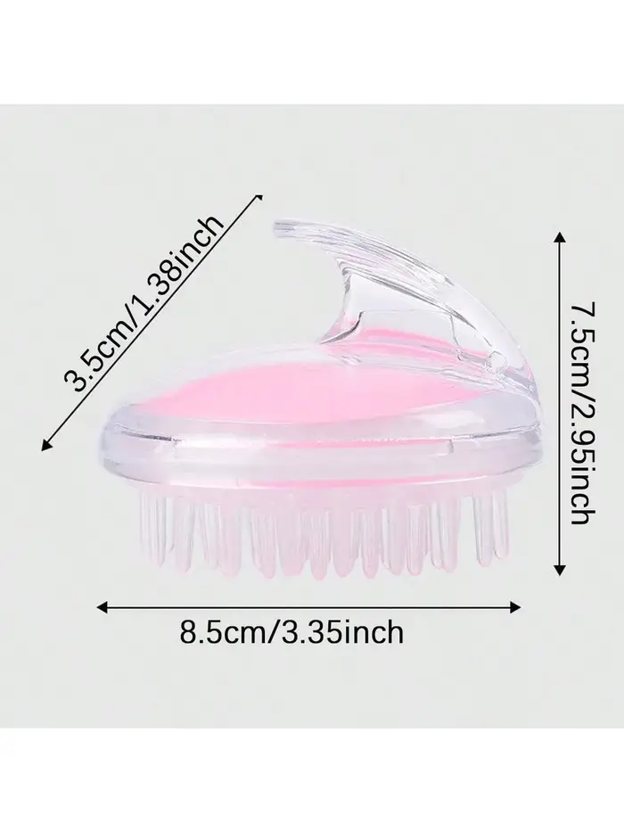 Brosse à shampoing transparente en cristal
