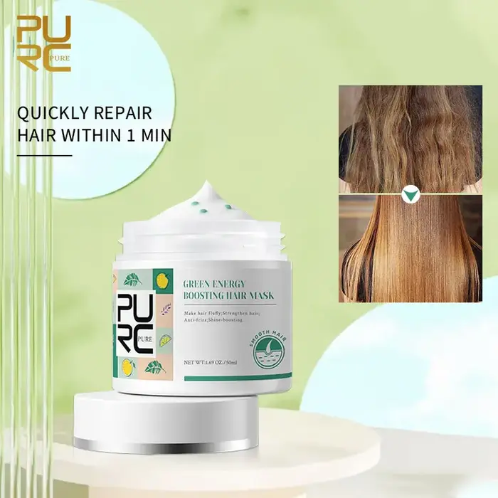 PURC kératine masque capillaire réparation sec endommagé hydratant lissage cuir chevelu traitements