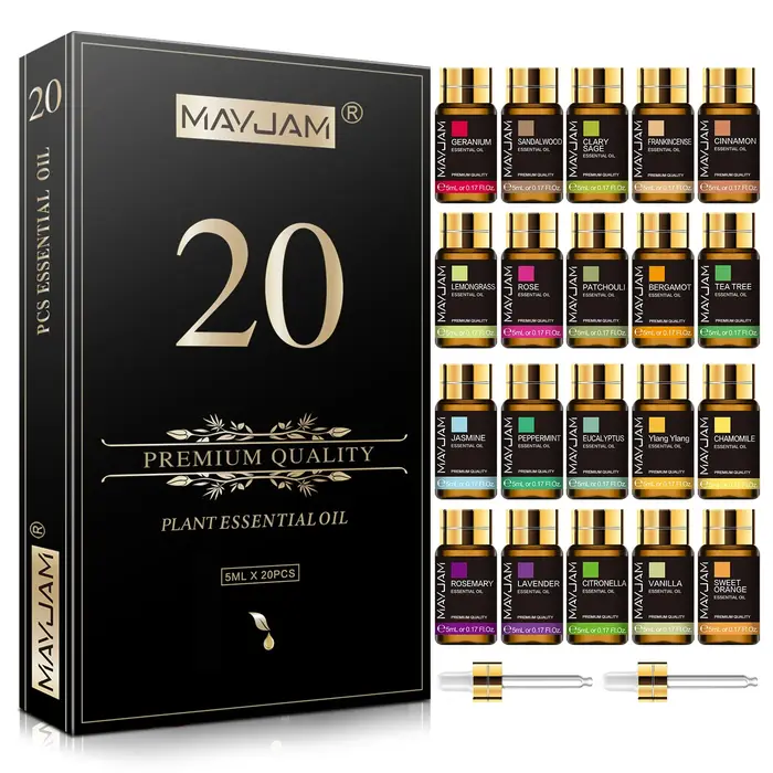 Coffret cadeau d'huiles essentielles végétales naturelles pures