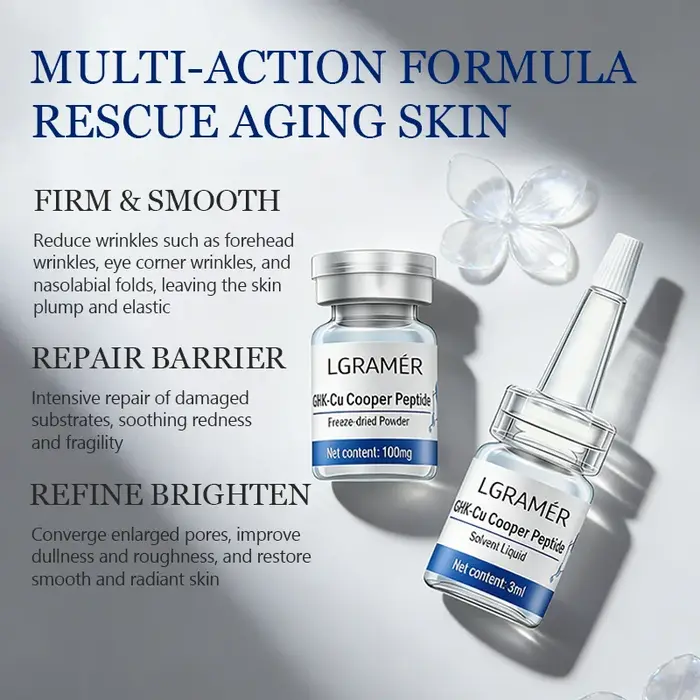 Sérum aux peptides de cuivre GHK-Cu pour le visage - Réparateur