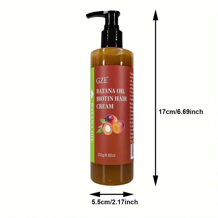 GZE Batana huile biotine crème capillaire cheveux forts Anti-rupture réparation pointes fourchues soyeux