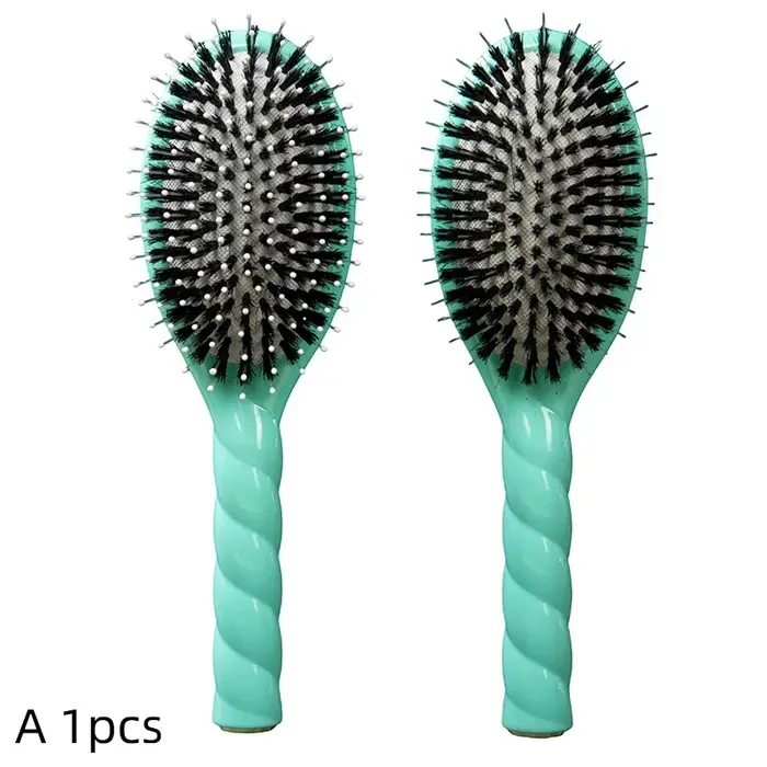 [TG823] 1 pièce Brosse à cheveux en poils de sanglier à picots pour démêler les cheveux bouclés, ave