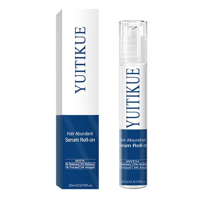 Sérum capillaire YUITIKUE en roll-on, 20 ml, avec romarin, Redensyl, Procapil et Anagain pour le soi