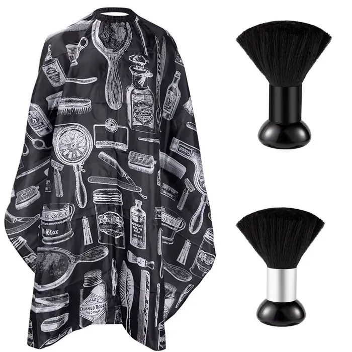 1/2 Pièces Tablier de Coiffure Professionnel Imperméable pour Salon et Barbier, Cape de Coiffure, Ac
