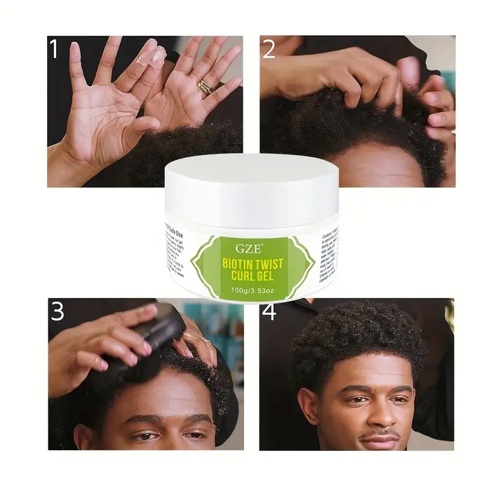 GZE Biotin Twist Curl Gel Cresissance des cheveux - Gel coiffant hydratant avec biotine