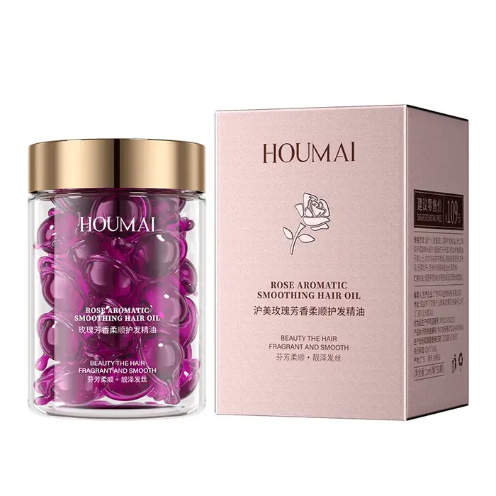 30 Capsules d'Huile Essentielle de Rose pour Cheveux