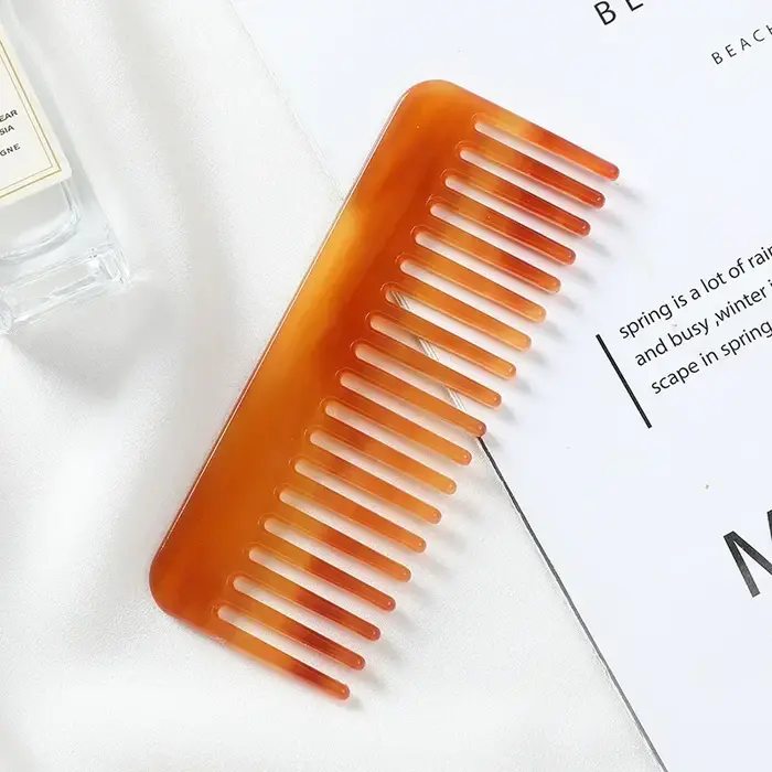 Peigne à cheveux Design de mode coréenne, dents larges, peigne de coiffure en acétate, brosse de Mas