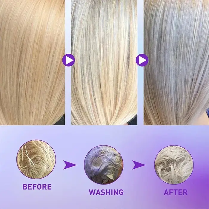 Shampoing de teinture pour cheveux violets