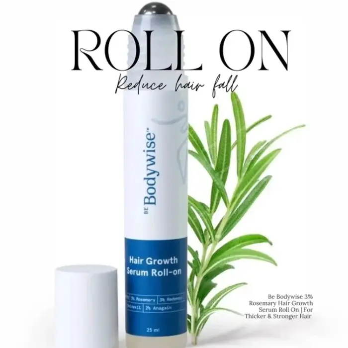Sérum Capillaire Original Be Bodywise à Roll-On au Romarin pour des Cheveux Plus Épais