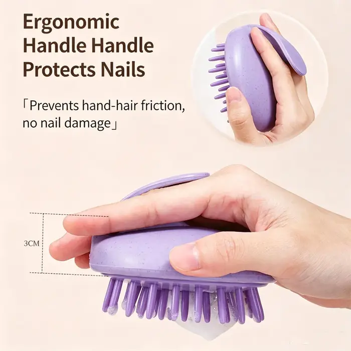 Brosse de massage du cuir chevelu en silicone souple