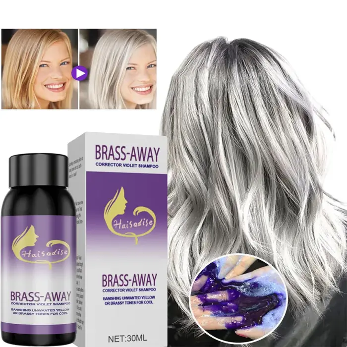 Shampoo colorant fixateur de couleur pour cheveux gris