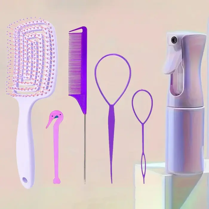 5/6 pièces ensemble de peignes démêlant brosse à cheveux