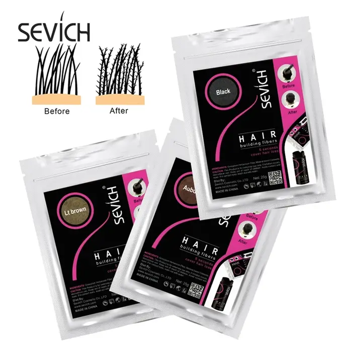 SEVICH 100g recharge cheveux épaississement Fiber 10 couleurs traitements capillaires couverture épaissir poudre kératine Fibers produit de soin des cheveux