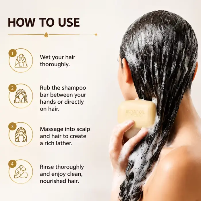 Savon Solide Portable Shampooing à l'Huile de Coco et Vitamine E, Huile de Batana, Nourrit en Profondeur, Répare les Cheveux Secs et Frisés, Nettoie Doucement le Cuir Chevelu