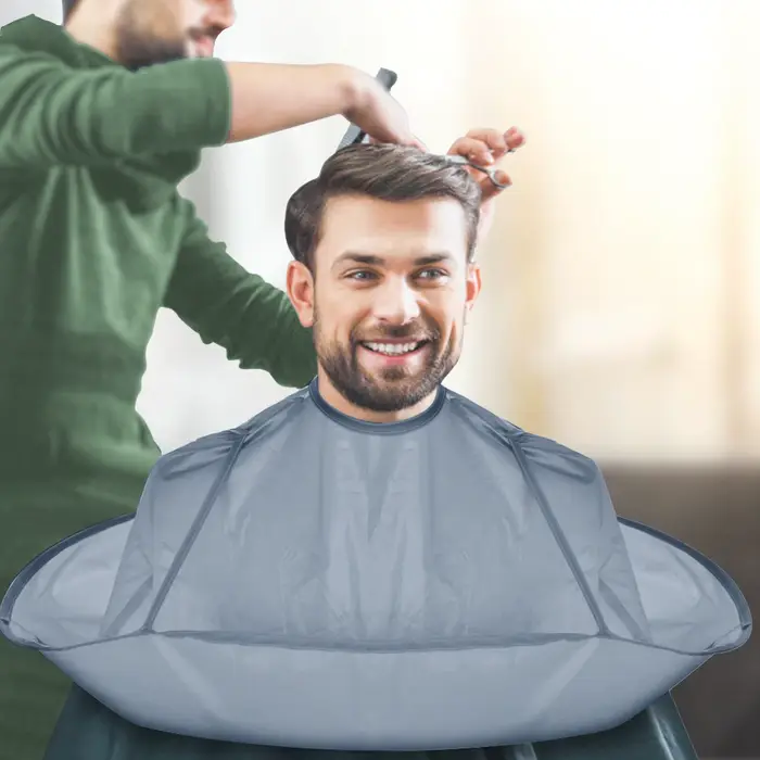 Cape de coiffure parapluie de 60 cm pour la coupe de cheveux, accessoire de coiffure pour barbier, p