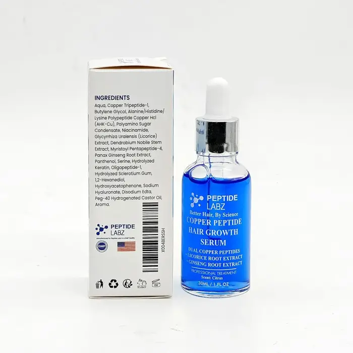 Sérum de croissance capillaire au cuivre Peptide Labz 30 ml