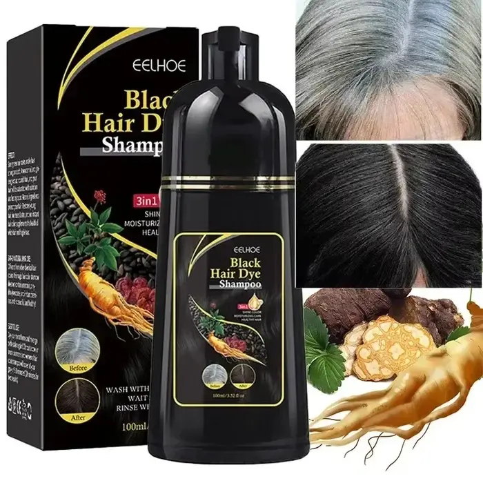 Shampoing de teinture capillaire 3 en 1 pour cheveux gris