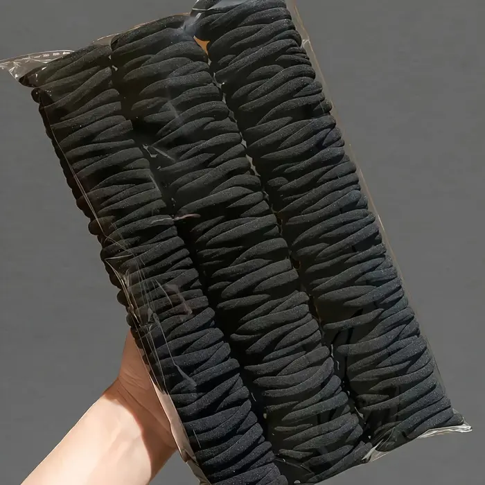 200 élastiques à cheveux noirs pour femmes
