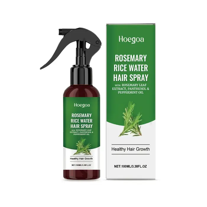 Spray capillaire à l'eau de riz et au romarin avec extrait