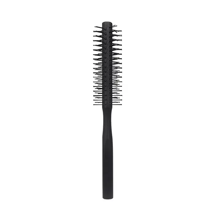 Brosse à friser circulaire en nylon avec manche en bois, peigne à cheveux professionnel, outil de co