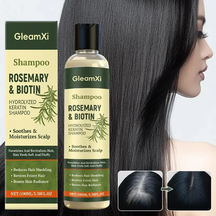 Shampooing bio à la rosemary pour la croissance des cheveux pour hommes et femmes