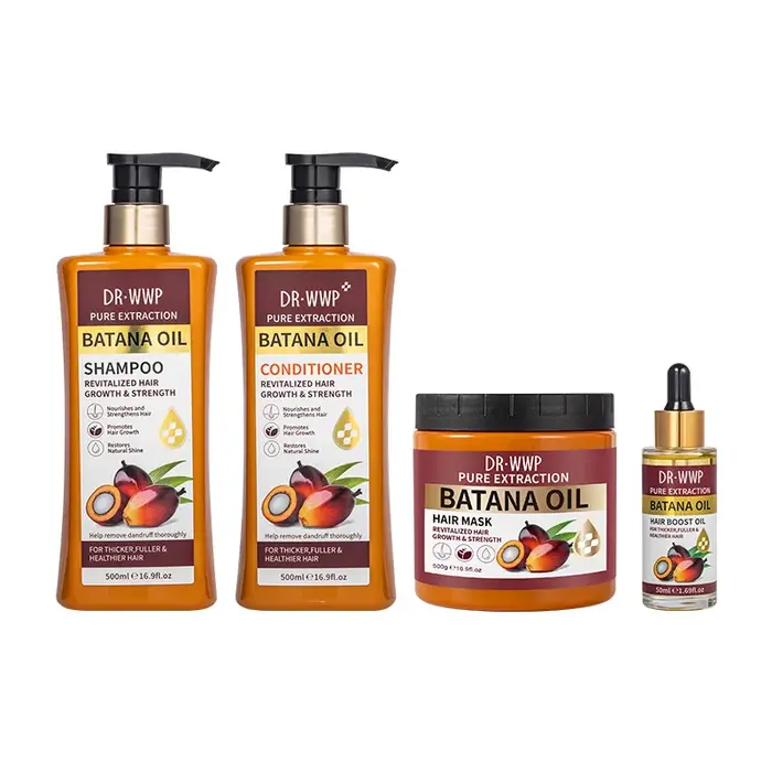 Ensemble shampoing et revitalisant à l'huile de Batana de 500 ml pour un soin hydratant