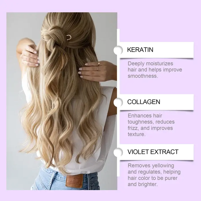 Masque capillaire violet à la kératine