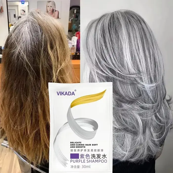 Shampoing professionnel violet, 300ml, élimination professionnelle des jaunes, après teinture, soins