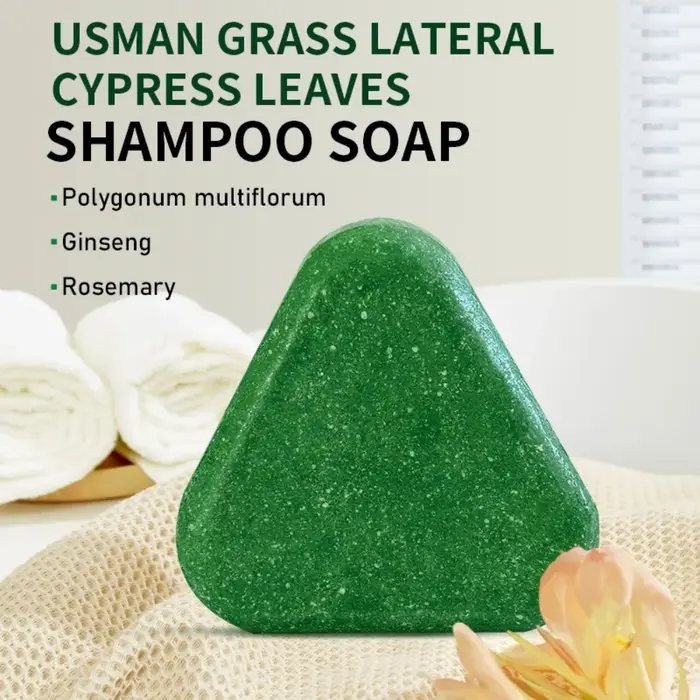 Rozino Usman savon herbe shampooing barre réparation pointes fourchues nettoyage doux feuille de Thu