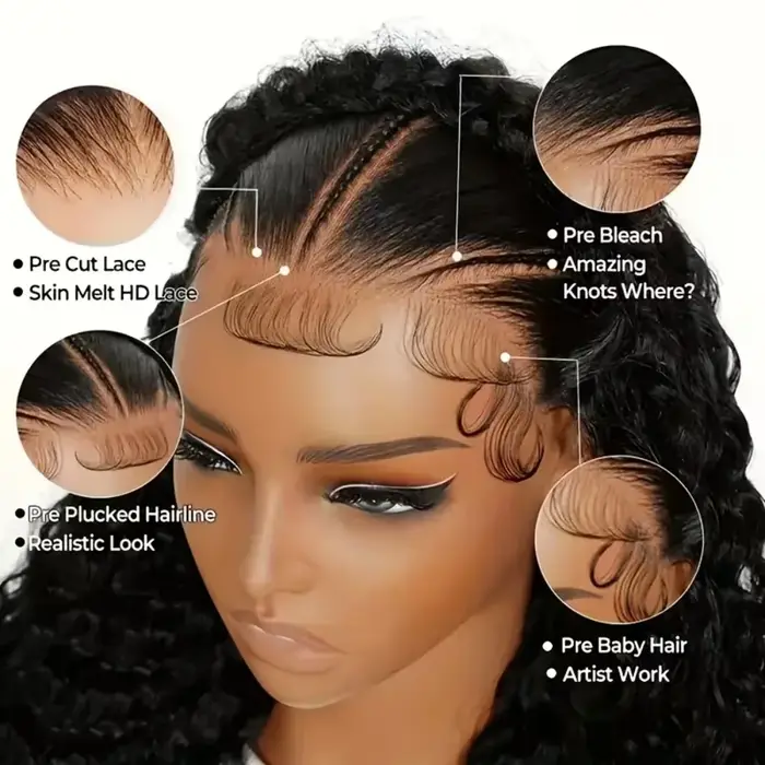 Perruque Lace Frontal Wig naturelle sans colle bouclée HD, 40 pouces, 13x4, 13x6, densité 200%, 5x5,
