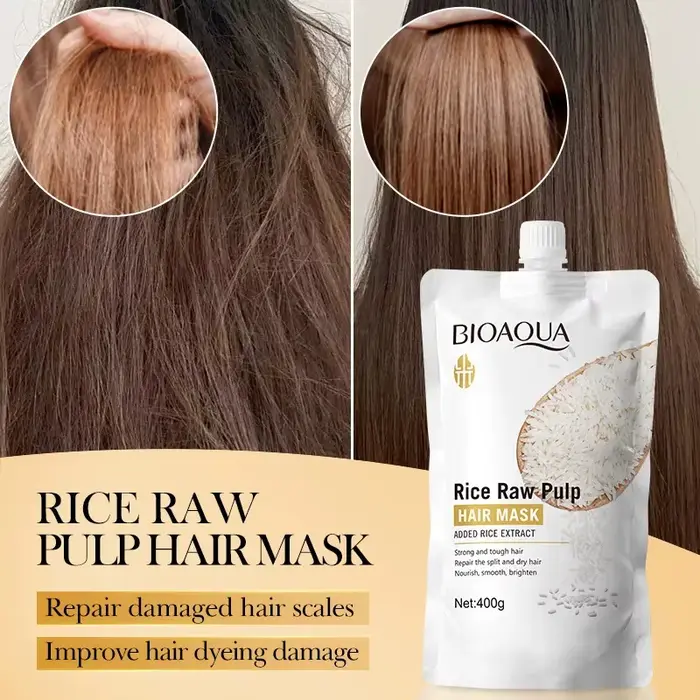 Masque capillaire à la kératine magique au riz