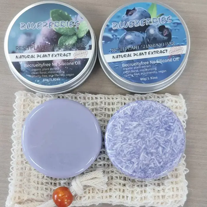 Savon Solide Capillaire Naturel à Base de Plantes Myrtille – Soin Essentiel pour Cheveux Fortifiants