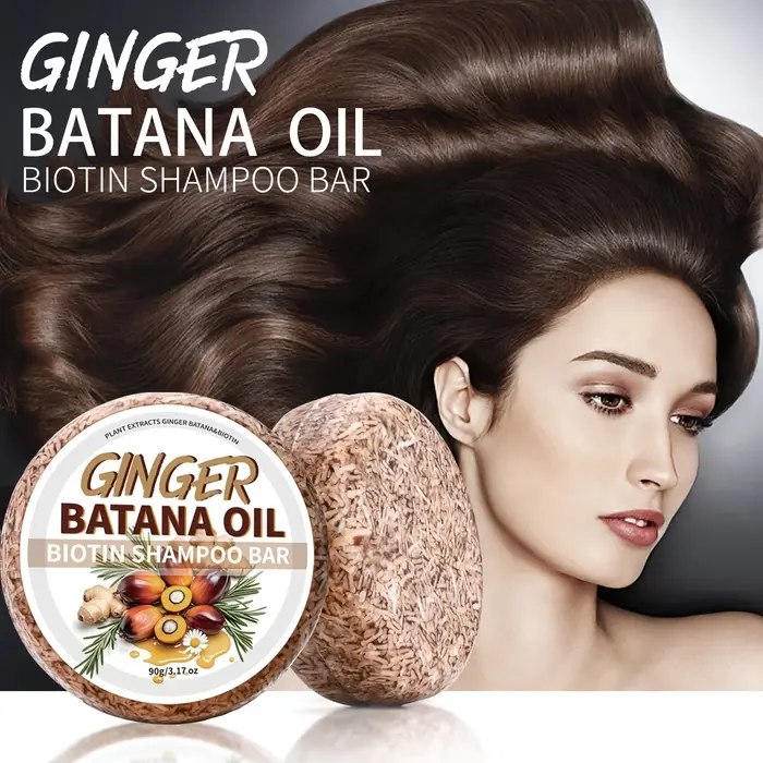90g/gingembre Batana huile cheveux nourrissant et nettoyant solide biotine shampooing barre, citron
