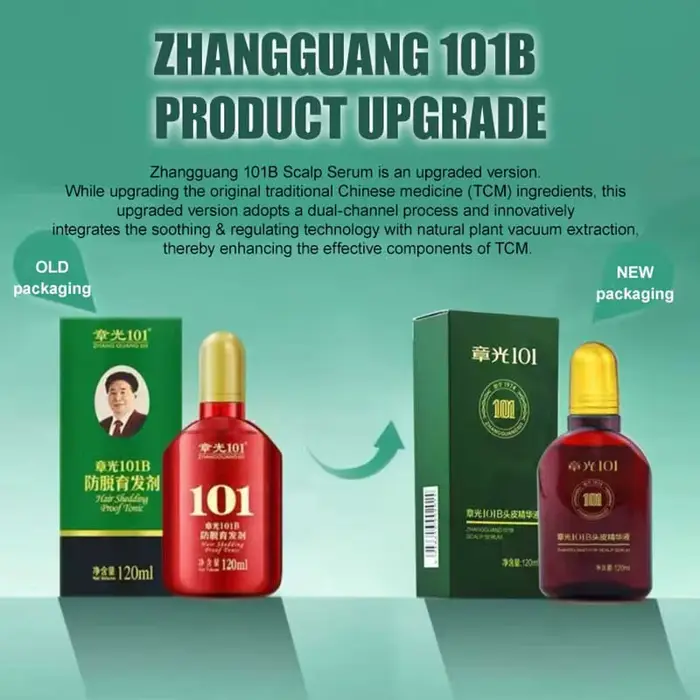 Tonique capillaire Zhangguang 101B 101M 120ML, thérapie de médecine chinoise puissante, Essence de t